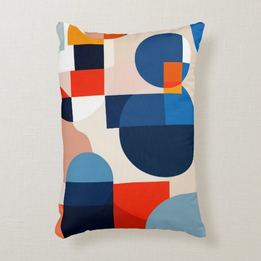 スカンジナビア中世紀幾何学抽象芸術アート アクセントクッション (正面(垂直))