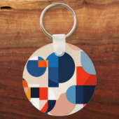 スカンジナビア中世紀幾何学抽象芸術アート キーホルダー (正面)