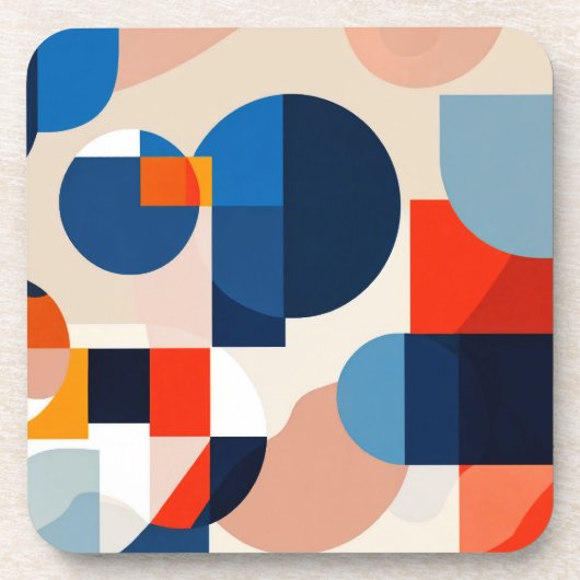 スカンジナビア中世紀幾何学抽象芸術アート コースター (正面)