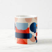 スカンジナビア中世紀幾何学抽象芸術アート コーヒーマグカップ (中央)