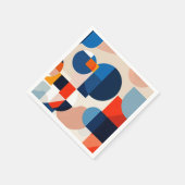 スカンジナビア中世紀幾何学抽象芸術アート スタンダードカクテルナプキン (角)