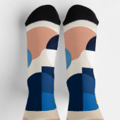 スカンジナビア中世紀幾何学抽象芸術アート ソックス (上部)