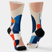 スカンジナビア中世紀幾何学抽象芸術アート ソックス (傾斜あり)