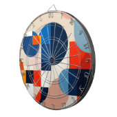 スカンジナビア中世紀幾何学抽象芸術アート ダーツボード (正面右)