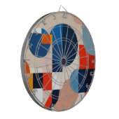 スカンジナビア中世紀幾何学抽象芸術アート ダーツボード (正面左)