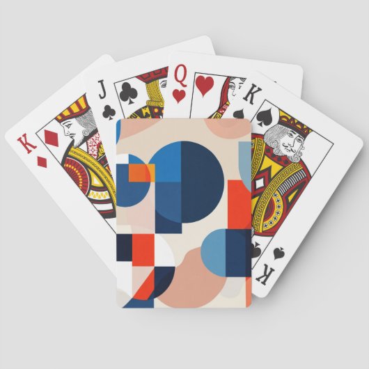 スカンジナビア中世紀幾何学抽象芸術アート トランプ (裏面)