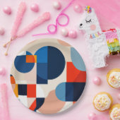 スカンジナビア中世紀幾何学抽象芸術アート ペーパープレート (パーティー)