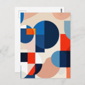 スカンジナビア中世紀幾何学抽象芸術アート ポストカード (正面/裏面)