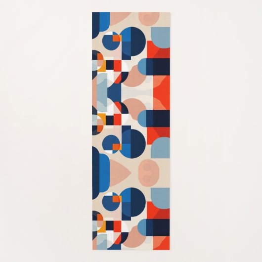 スカンジナビア中世紀幾何学抽象芸術アート ヨガマット (正面)