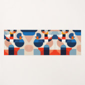 スカンジナビア中世紀幾何学抽象芸術アート ヨガマット (正面(横))