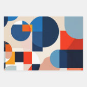 スカンジナビア中世紀幾何学抽象芸術アート ラッピングペーパーシート (正面3)