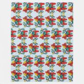 スカンジナビア人のDalaのスウェーデンの馬の大きいパターン フリースブランケット (正面)