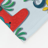 スカンジナビア人のDalaのスウェーデンの馬の大きいパターン フリースブランケット (角)