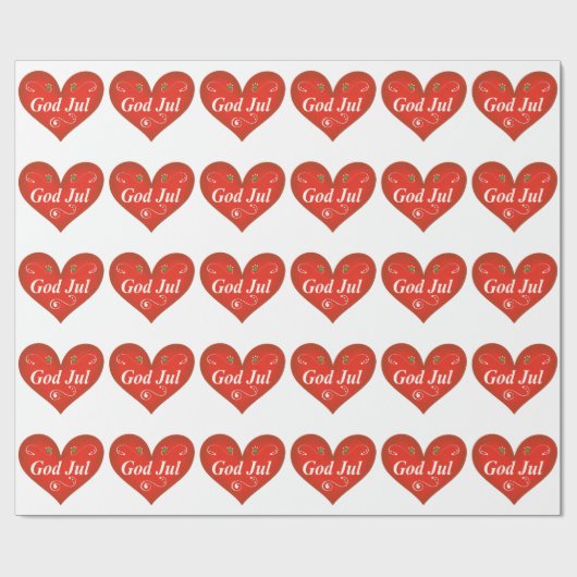 スカンジナビア人のRosemalingの神の7月のクリスマス ラッピングペーパー (フラット)