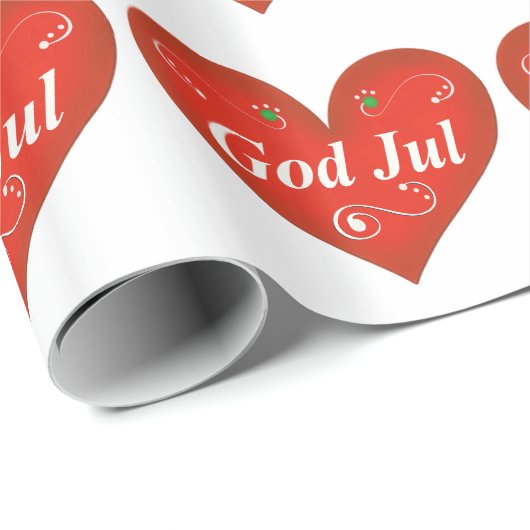 スカンジナビア人のRosemalingの神の7月のクリスマス ラッピングペーパー (ロールコーナー)