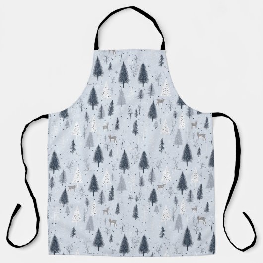 スカンジナビア冬の森林 エプロン (正面)