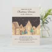 スカンジナビア冬の雪の村クリスマスディナー 招待状 (スタンド正面)