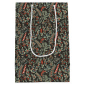 スカンジナビア冬フローラ&ベリーホリデイ ミディアムペーパーバッグ (裏面)