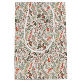 スカンジナビア冬フローラ&ベリーホリデイ ミディアムペーパーバッグ (正面)