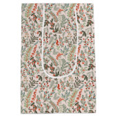 スカンジナビア冬フローラ&ベリーホリデイ ミディアムペーパーバッグ (裏面)