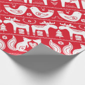 スカンジナビア動物の包装紙 ラッピングペーパー (角)
