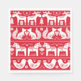 スカンジナビア動物紙ナプキンス スタンダードランチョンナプキン