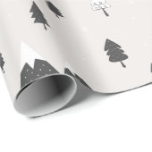 スカンジナビア北欧ウィンターホリデーシーンミニマル ラッピングペーパー (ロールコーナー)