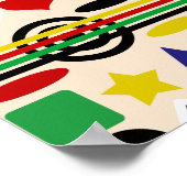 スカンジナビア北欧パターンデザイン ポスター (角)