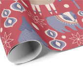 スカンジナビア北欧フォークアートウッドランドクリスマス | ラッピングペーパー (ロールコーナー)