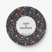 スカンジナビア夏の花ダークボホ結婚の花 ペーパープレート