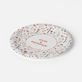 スカンジナビア夏の花ボホ結婚の ペーパープレート (アングル)