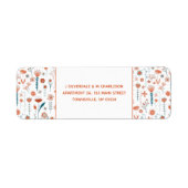 スカンジナビア夏の花差出人住所 ラベル (正面)