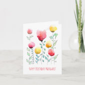 スカンジナビア山麓かわいいパーソナライズされた誕生日 カード (正面)