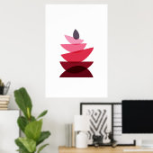 スカンジナビア幾何学ロックアート ポスター (ホームオフィス)