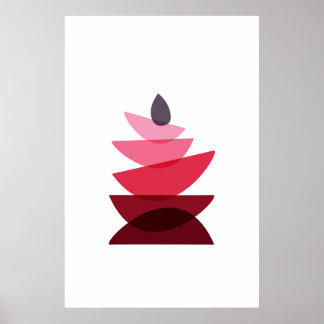 スカンジナビア幾何学ロックアート ポスター