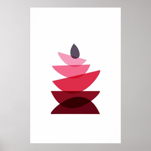 スカンジナビア幾何学ロックアート ポスター (正面)