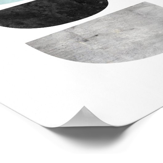 スカンジナビア幾何学抽象芸術モダンアートプリント ポスター (角)