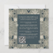 スカンジナビア幾何学柄クリスマスパーティー招待状 招待状 (裏面)