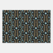 スカンジナビア春ブルーフローラ ラッピングペーパーシート (正面2)