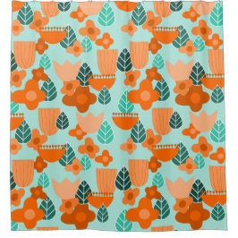 スカンジナビア春 シャワーカーテン