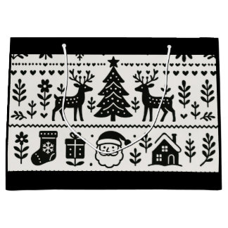 スカンジナビア柄 クリスマス ギフトバッグ
