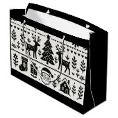 スカンジナビア柄 クリスマス ギフトバッグ (裏面アングル)
