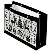スカンジナビア柄 クリスマス ギフトバッグ (正面アングル)