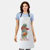 スカンジナビア格言ガーデナーとニンジンと花 エプロン (着用した状態)
