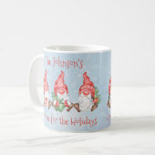 スカンジナビア格言フォーザホリデーパーソナライズされたズ コーヒーマグカップ (正面左)