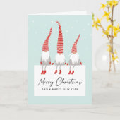 スカンジナビア格言メリークリスマス カード (黄色い花)