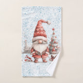 スカンジナビア格言レッドベリー バスタオルセット (ハンドタオル)