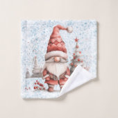 スカンジナビア格言レッドベリー バスタオルセット (ウォッシュタオル)