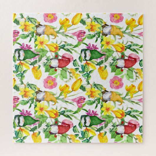 スカンジナビア格言:春フローラの水色。 ジグソーパズル (横)