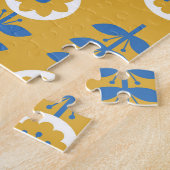 スカンジナビア様式の花柄 ジグソーパズル (側面)